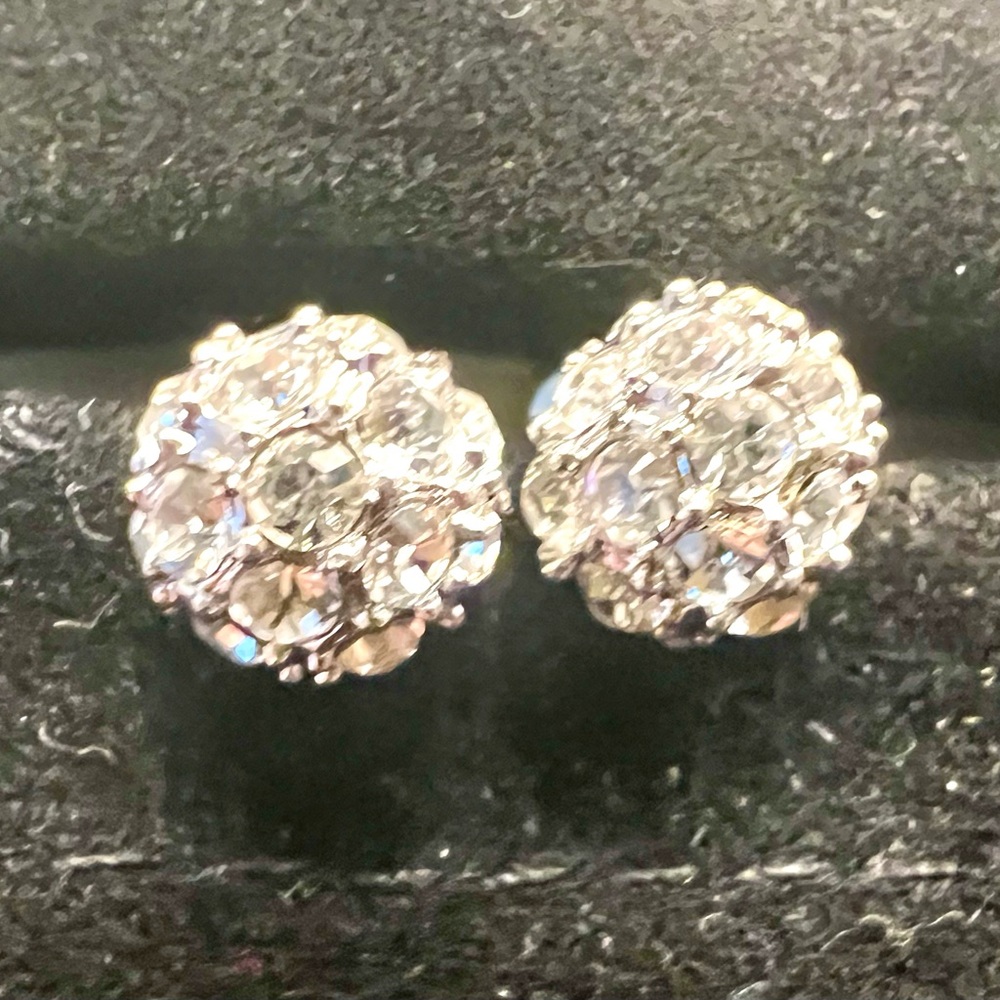 4 avail. Crystal Cluster Pierced Earrings
